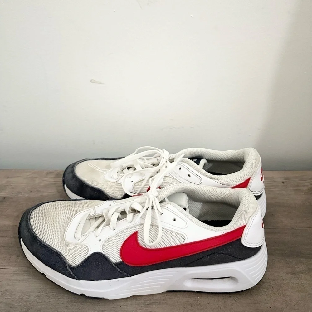 Nike Air Max SC CW4555-103 White/University Red/ Obsidian Sneakers Size 7Y